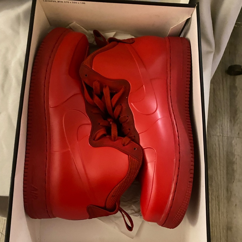 Nike Red Air Force 1 Foamposite